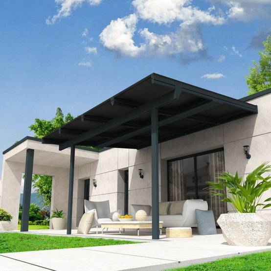 Ombrazur - Pergola solaire POWER Gris anthracite 3,448x3,95m - Imagen 6