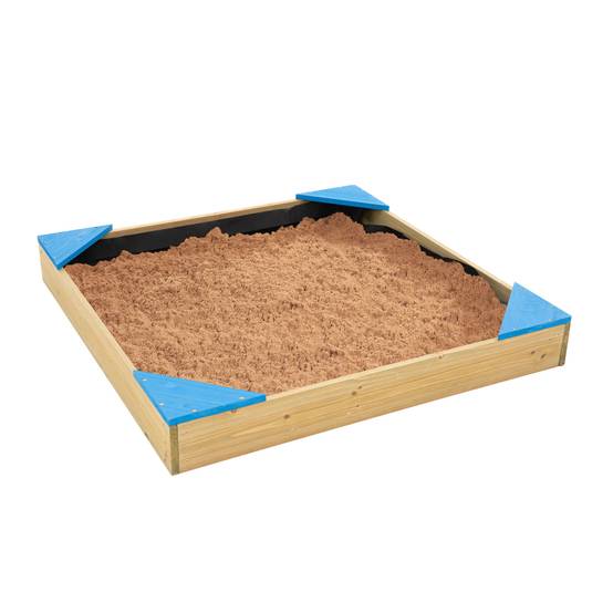 Bac à sable bois FSC® avec bâche de fond et couverture de protection - Image 2