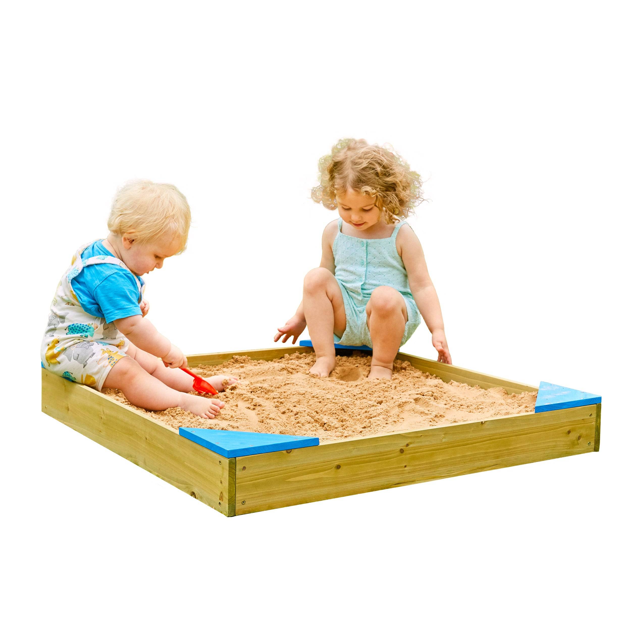 Bac à sable bois FSC® avec bâche de fond et couverture de protection - Image 3