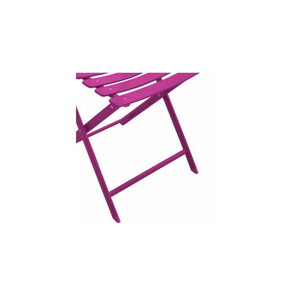 Alize - Chaise pliante en acier Nonza (Lot de 2) Framboise - Imagen 4