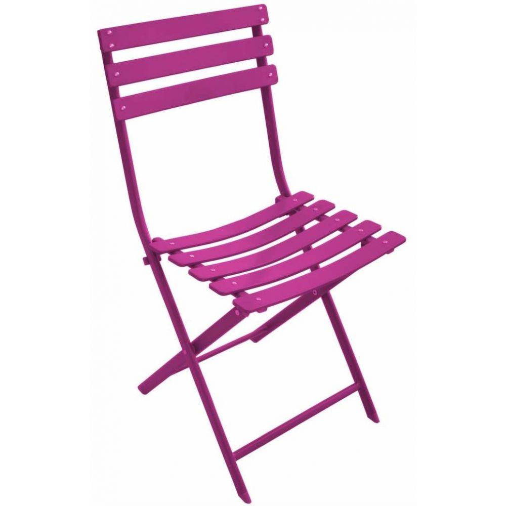 Alize - Chaise pliante en acier Nonza (Lot de 2) Framboise - Imagen 2
