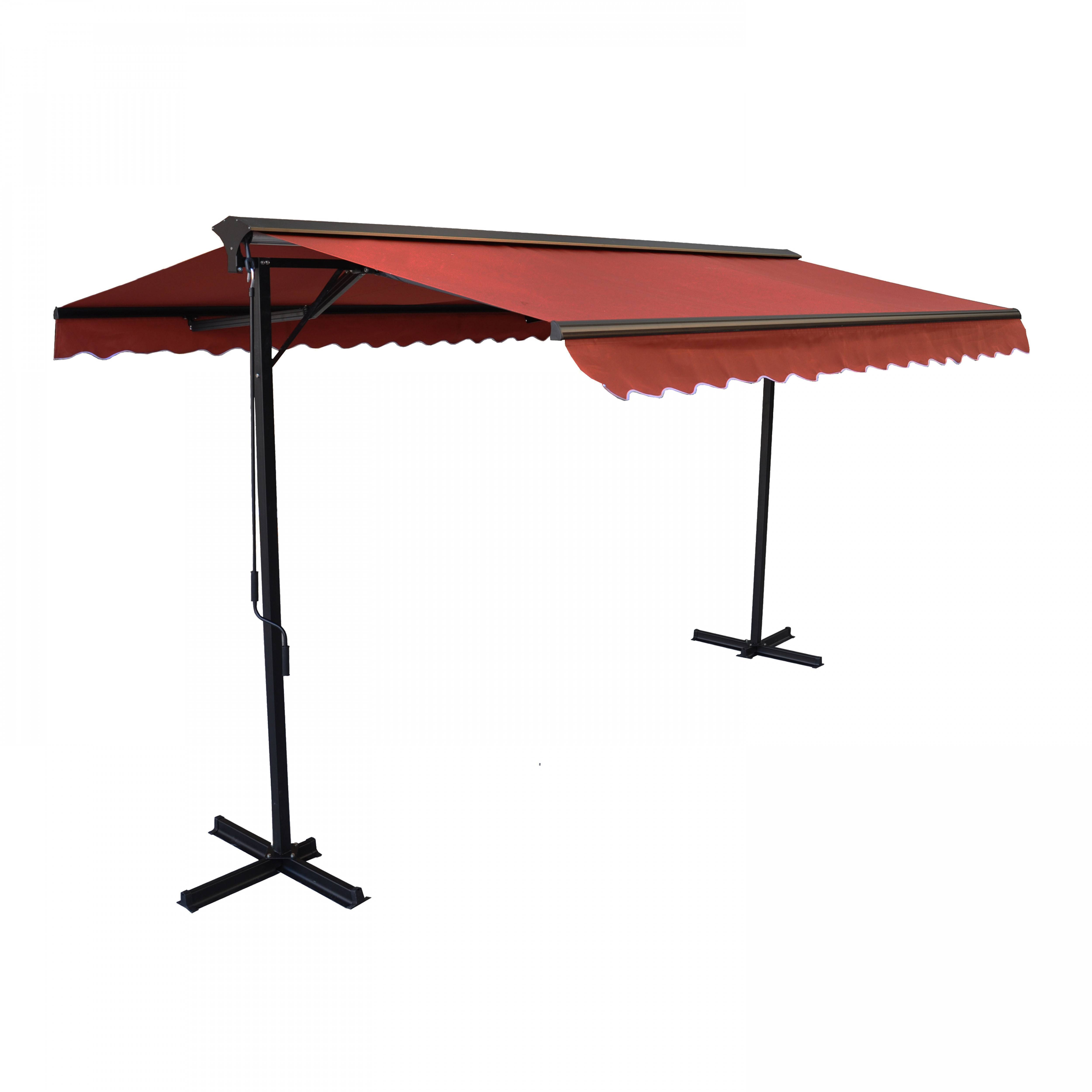 Oviala - Store double pente 3 x 4m et 4 dalles lestées rouge Delgada - Oviala - Imagen 4