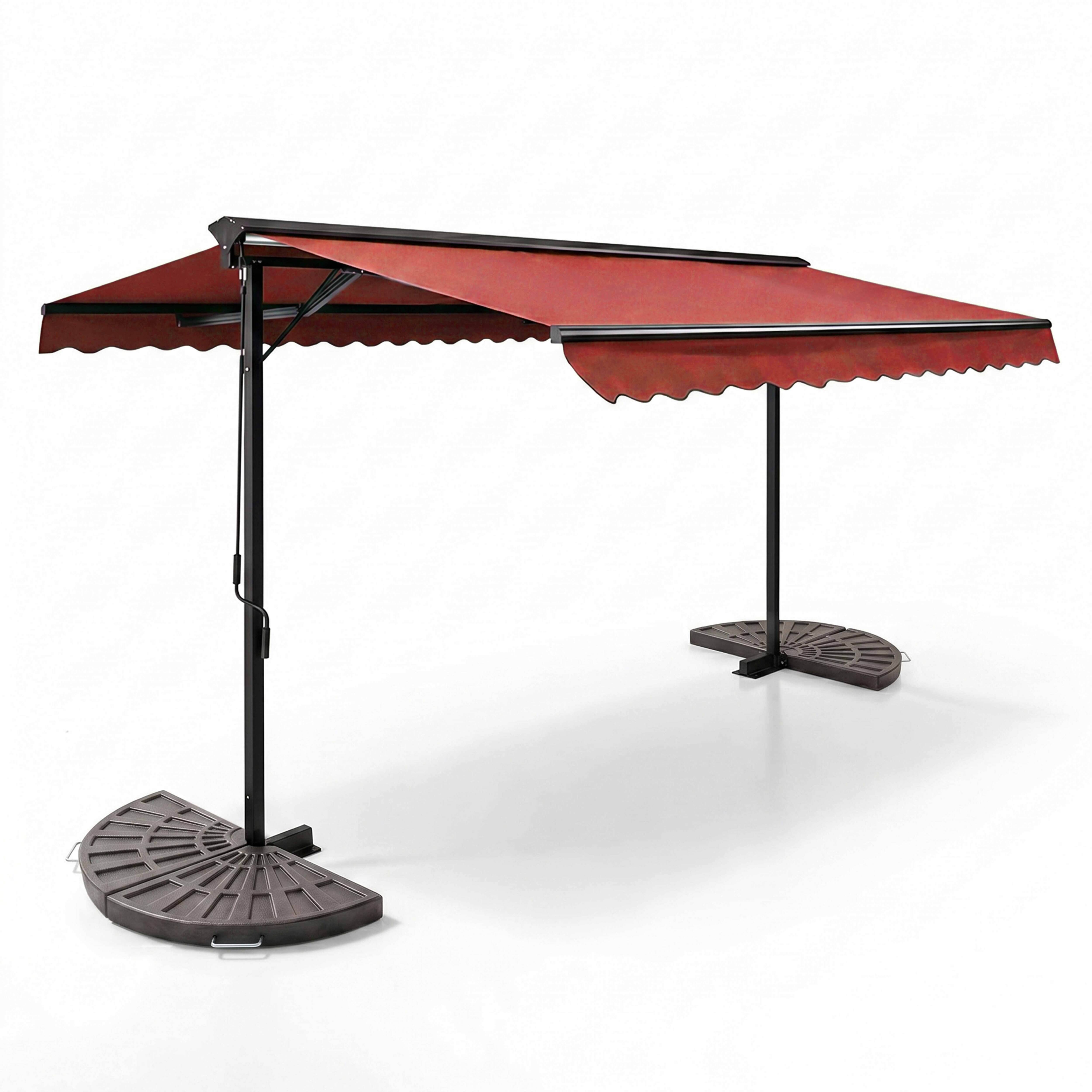 Oviala - Store double pente 3 x 4m et 4 dalles lestées rouge Delgada - Oviala - Imagen 1