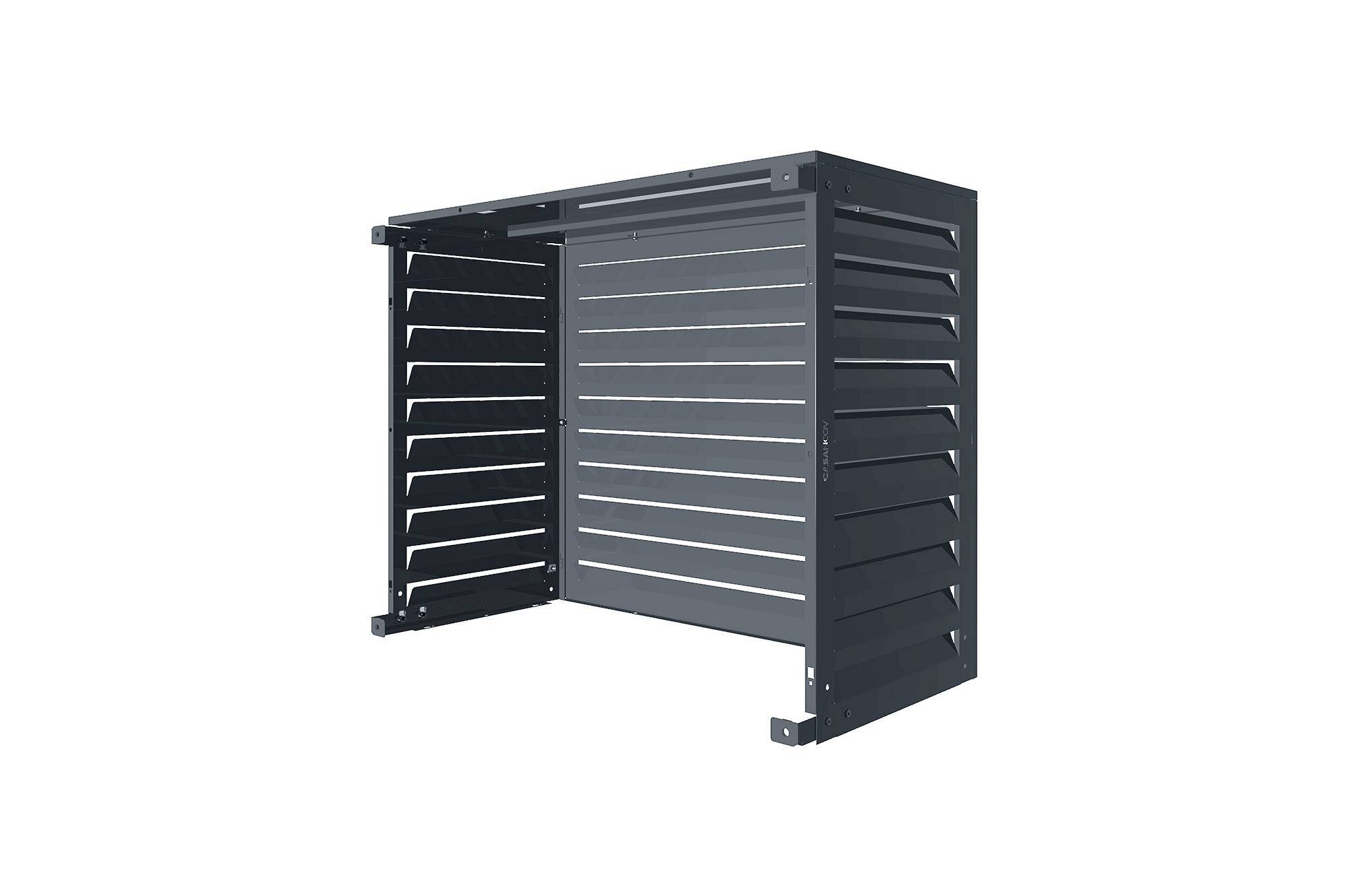 CASANOOV - Casanoov Cache Climatiseur Extérieur Acier Gris Anthracite Taille S 90x68x60 Amaro - Image 6