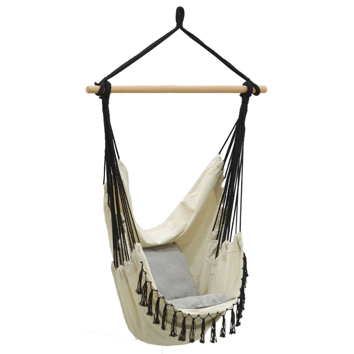 Aubry Gaspard - Fauteuil hamac en coton et macramé - Imagen 1