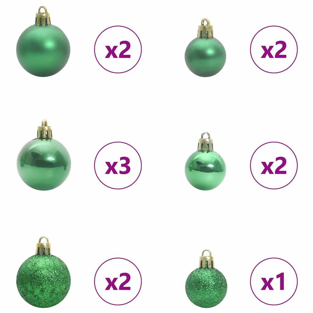 Sapin de Noël | Arbre de Noël artificiel pré-éclairé Vert 150 cm PVC et métal Maison Chic - Image 5