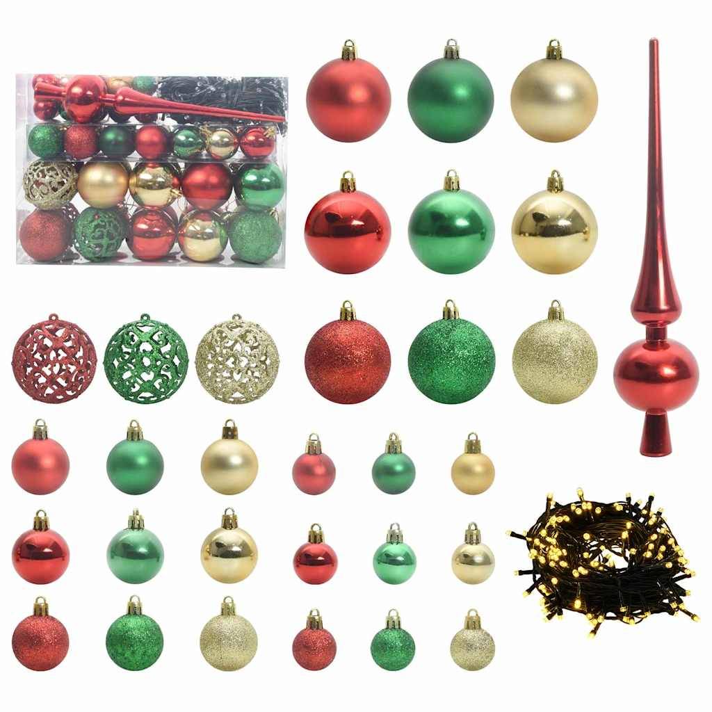 Sapin de Noël | Arbre de Noël artificiel pré-éclairé Vert 150 cm PVC et métal Maison Chic - Image 8