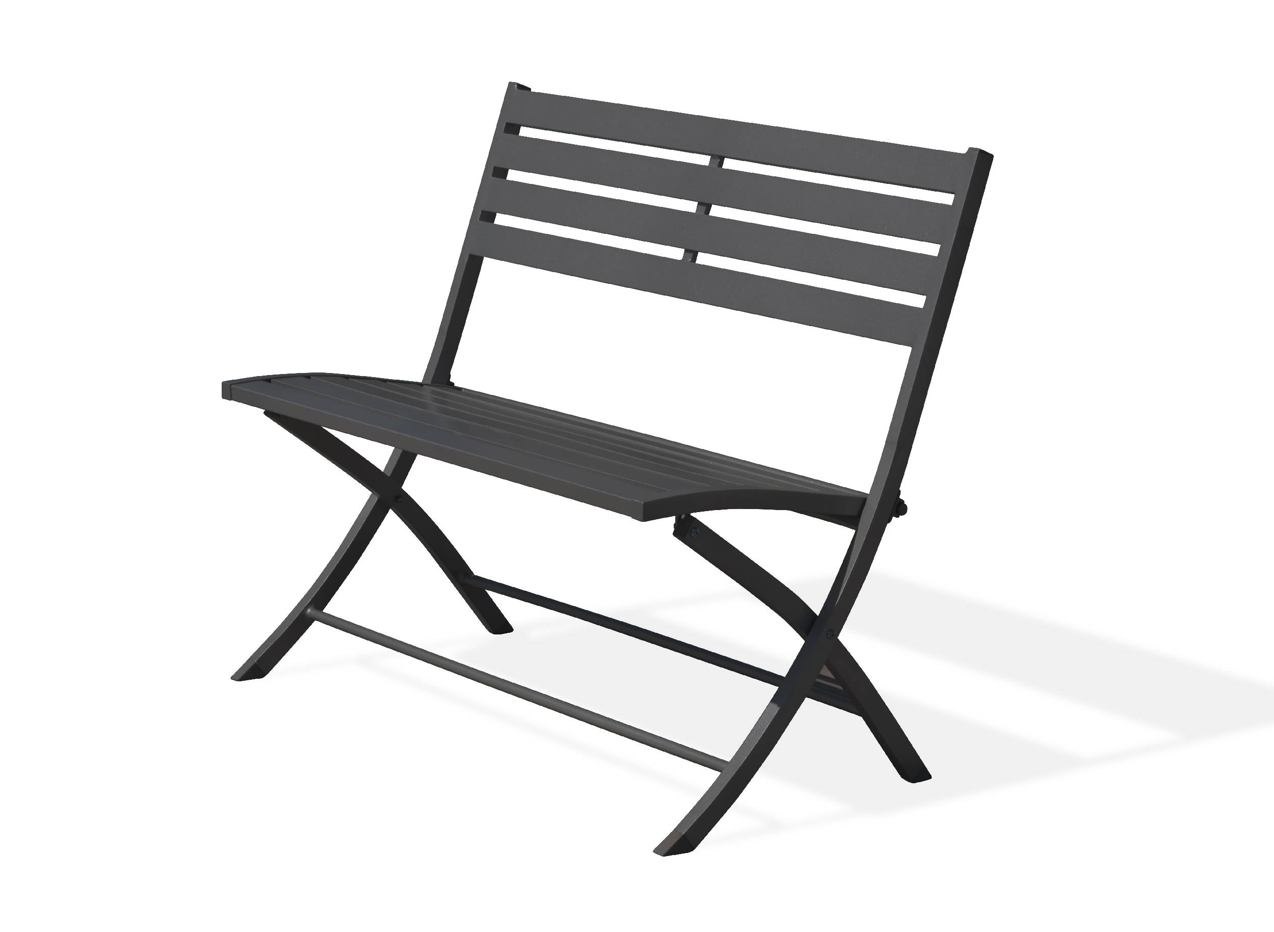City Garden - Banc de jardin pliant en aluminium  - Gris anthracite - MARIUS - Imagen 5