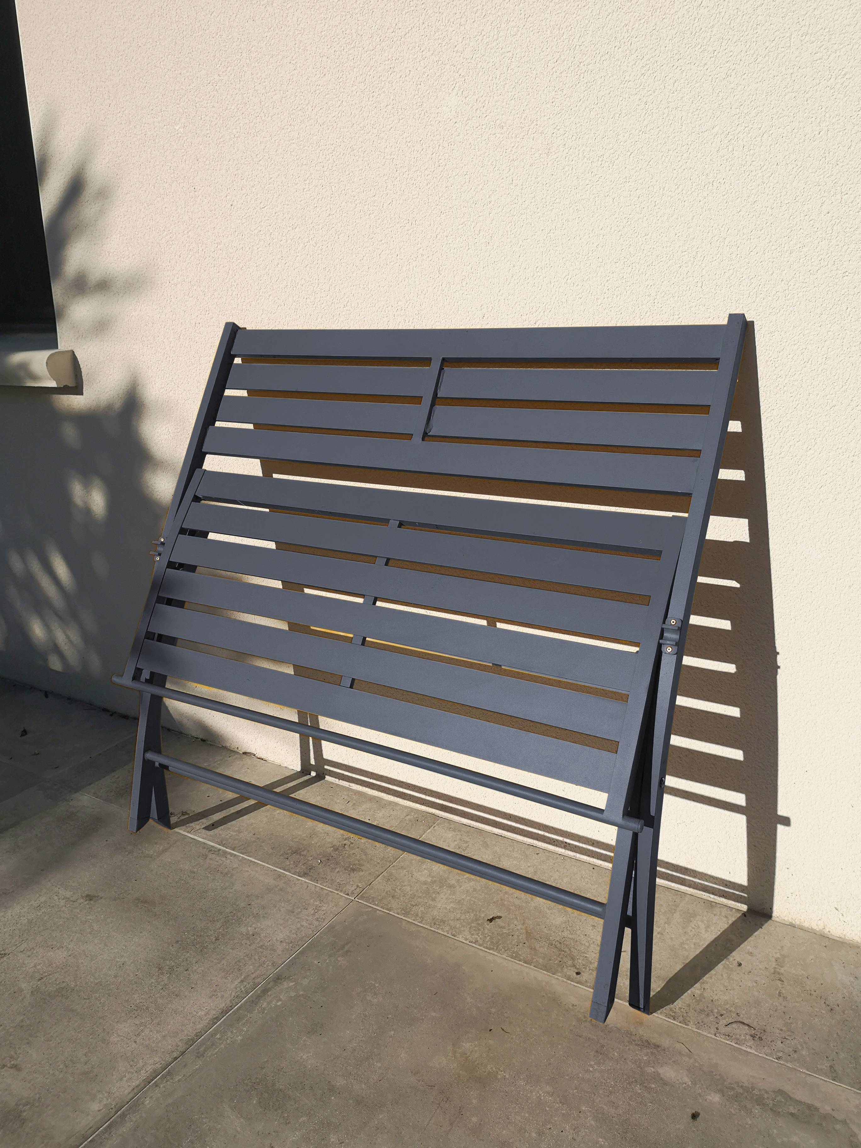 City Garden - Banc de jardin pliant en aluminium  - Gris anthracite - MARIUS - Imagen 4