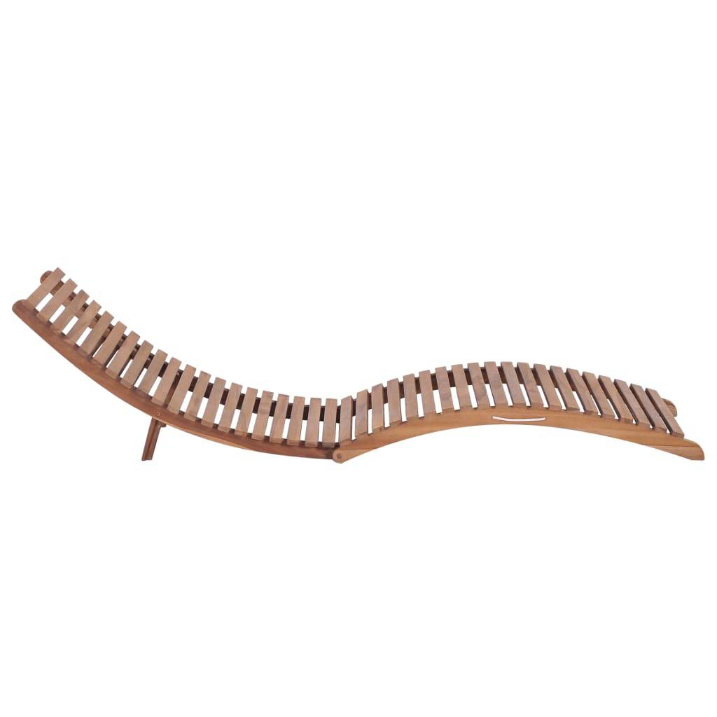 Helloshop26 - Transat chaise longue bain de soleil lit de jardin terrasse meuble d'extérieur pliable bois de teck solide - Imagen 7
