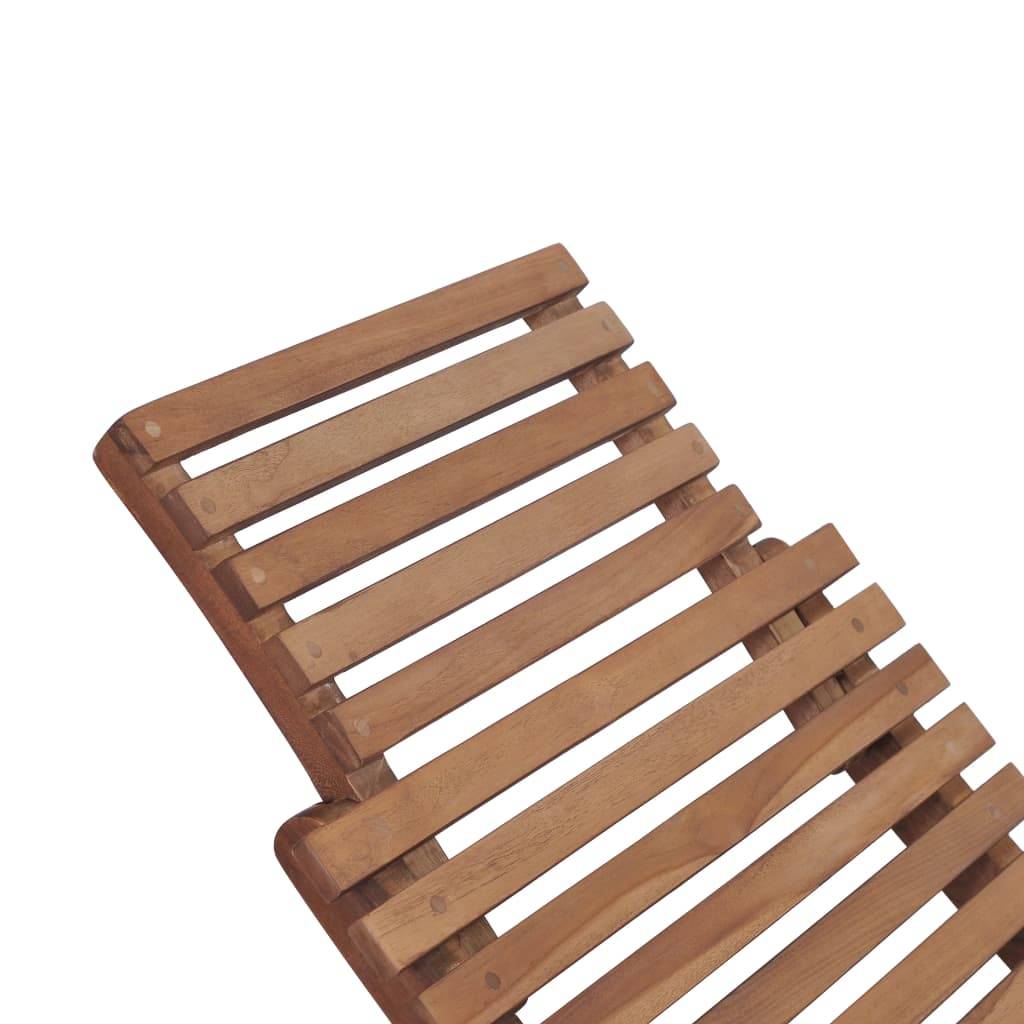 Helloshop26 - Transat chaise longue bain de soleil lit de jardin terrasse meuble d'extérieur pliable bois de teck solide - Imagen 9
