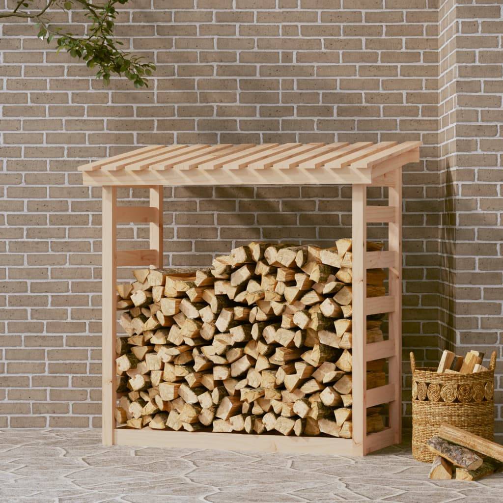 Abri-bûches en bois de pin massif pour jardin 108x64,5x110 cm – ComfortXL Outdoor Living