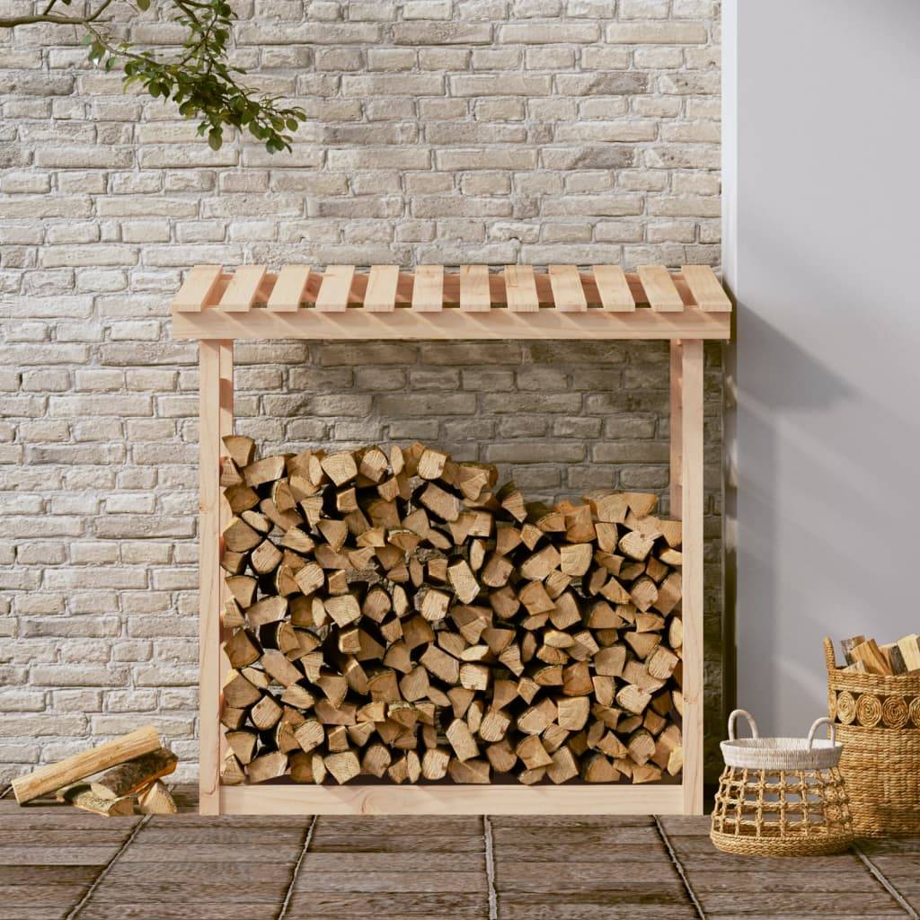 Abri-bûches en bois de pin massif pour jardin 108x64,5x110 cm – ComfortXL Outdoor Living - Image 3