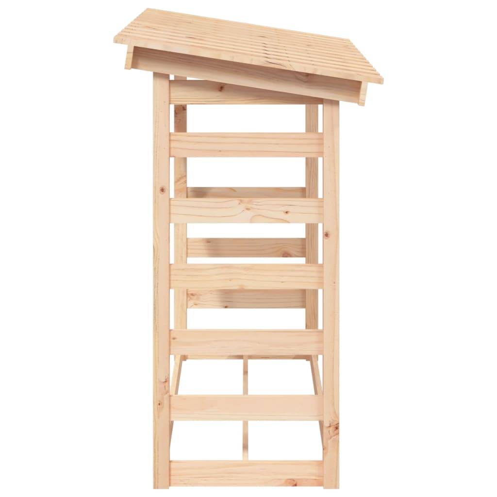 Abri-bûches en bois de pin massif pour jardin 108x64,5x110 cm – ComfortXL Outdoor Living - Image 6