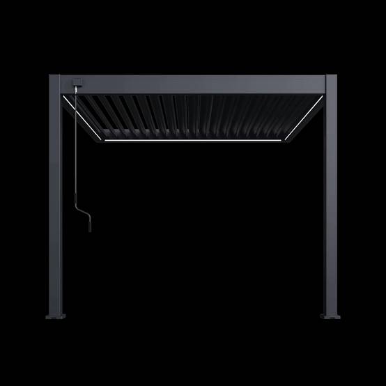 Ombrea - Pergola adossée VS 3 x 3 m à lames doubles orientables - aluminium - étanche avec drainage intégré - Image 2