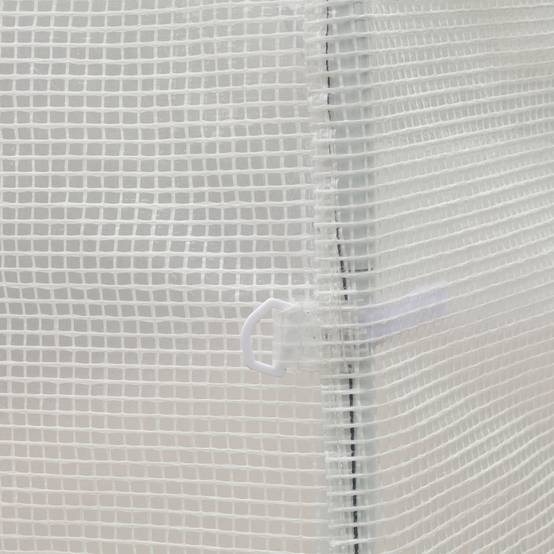 ComfortXL - Serre de Jardin Tunnel 6m² Acier galvanisé renforcé 4 fenêtres pour potager 3x2x1,9m Blanc - ComfortXL Outdoor Living - Image 10