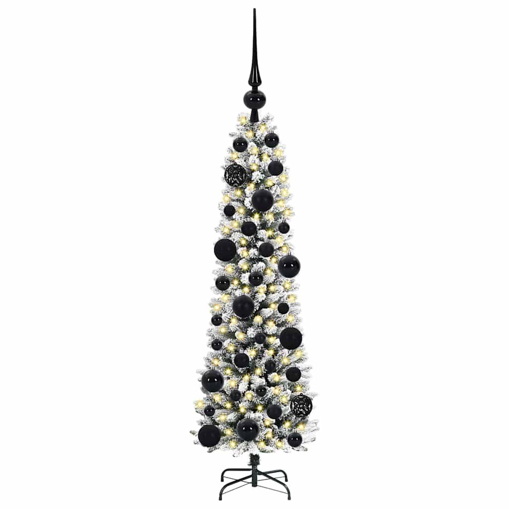ComfortXL - Sapin de Noël Blanc et Vert 120 cm, Lumineux 150 LED avec 8 Modes et Kit Déco Inclus – ComfortXL Outdoor Living - Image 3