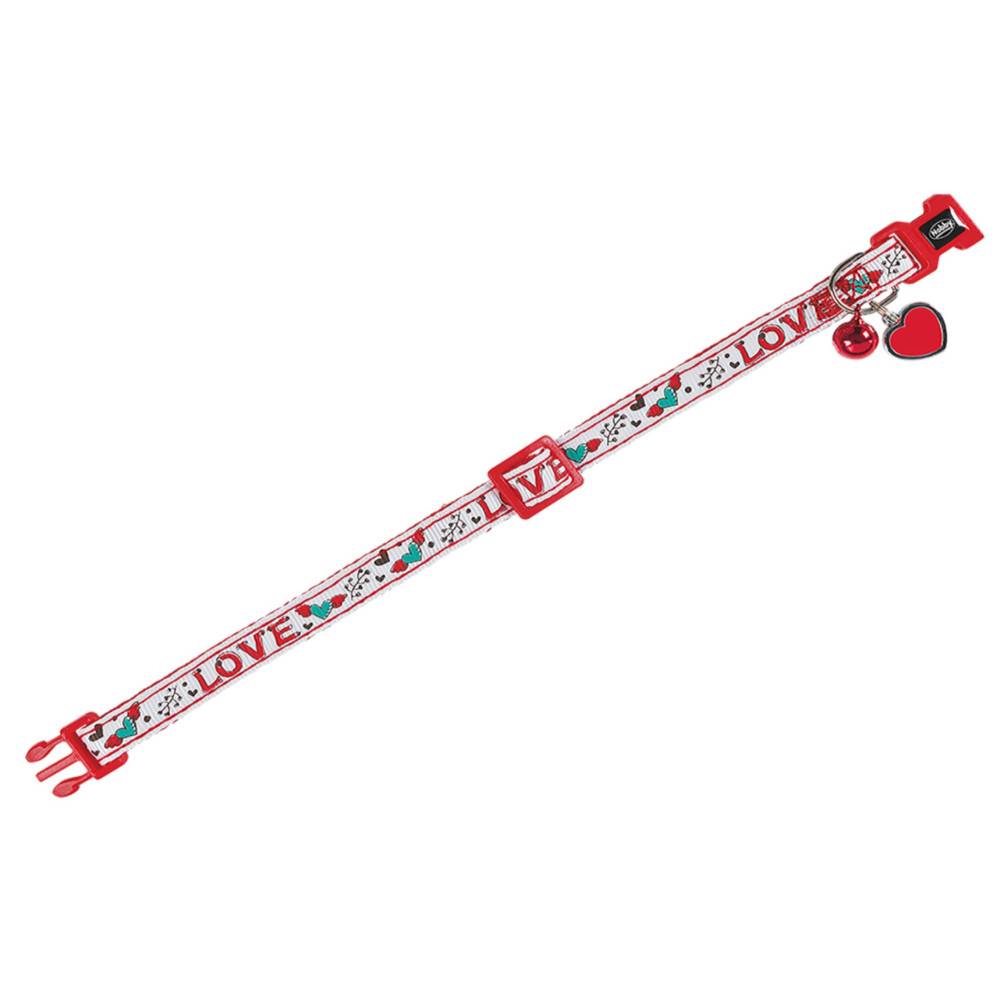 Vadigran - Vadigran - Collier LOVE blanc 20-30cm x 10mm pour chat - Imagen 1