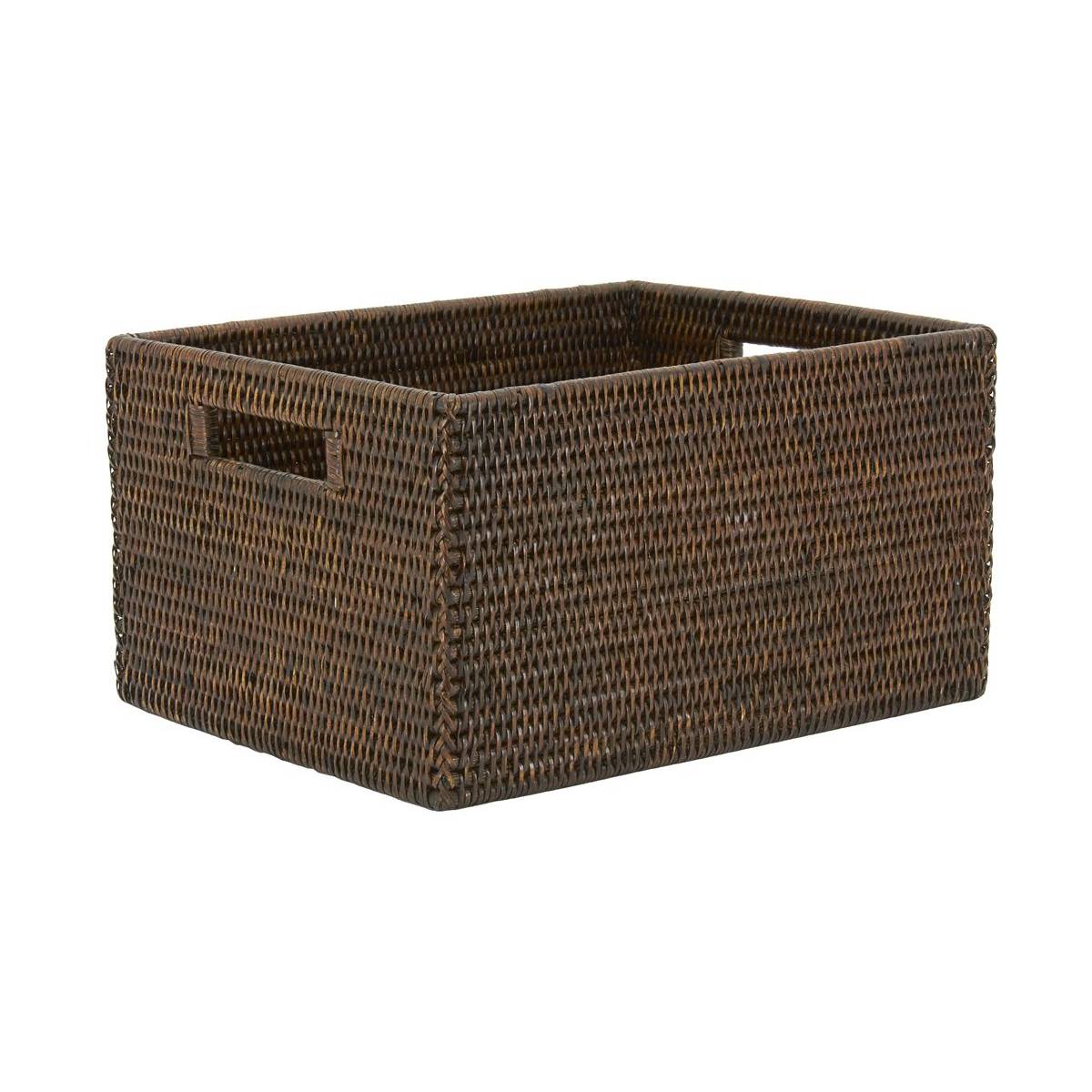 Aubry Gaspard - Panier de rangement en rotin antique Longueur 34cm - Imagen 1