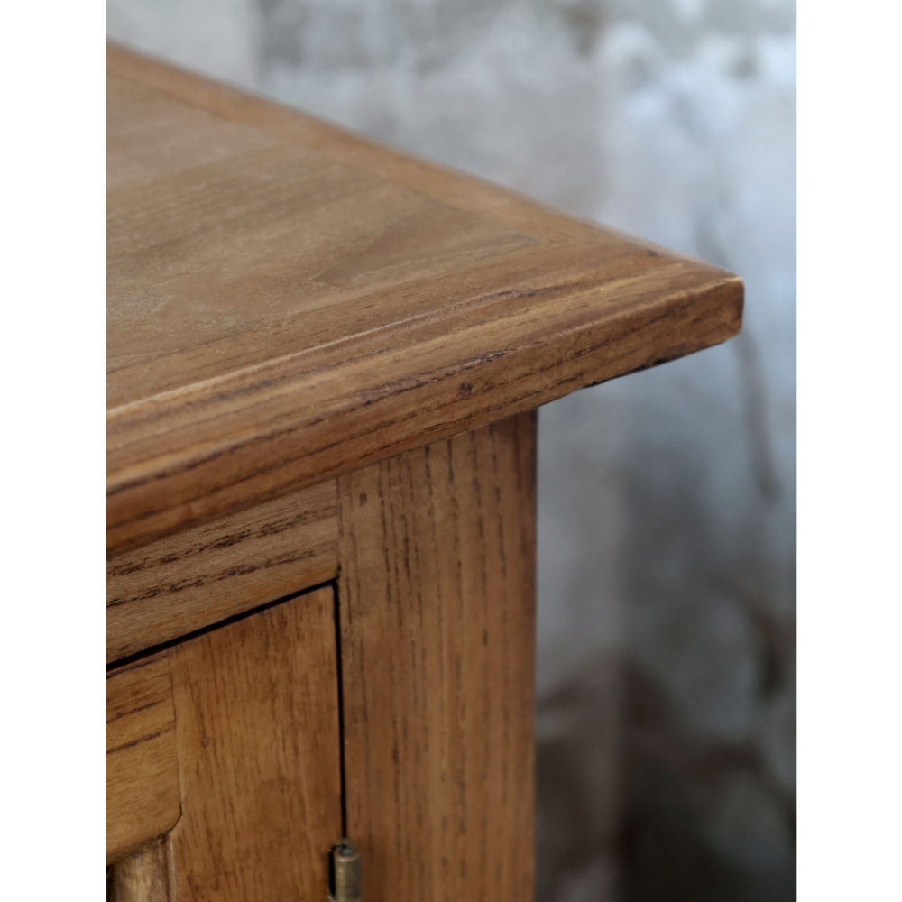Chemin De Campagne - Vitrine en bois de peuplier marron et verre 220 x 45 x 80 cm Chemin de campagne - Imagen 5