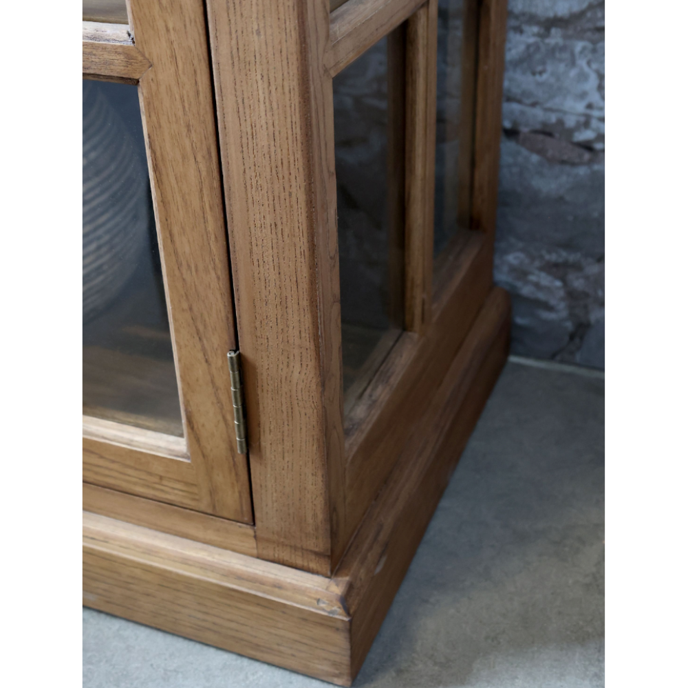 Chemin De Campagne - Vitrine en bois de peuplier marron et verre 220 x 45 x 80 cm Chemin de campagne - Imagen 6