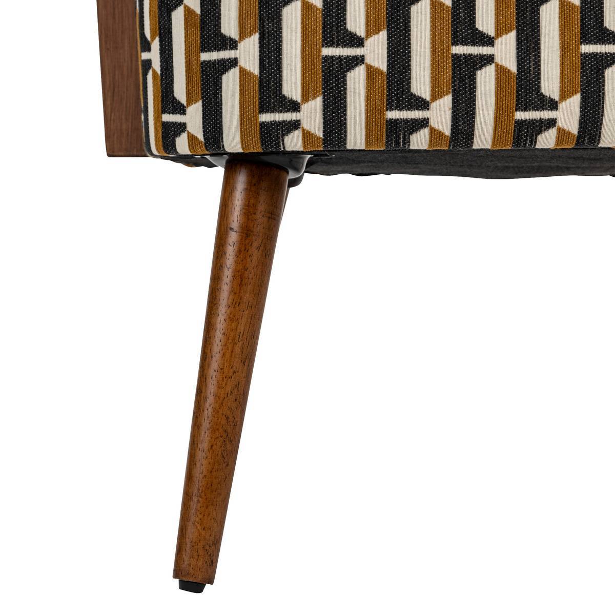 Atmosphera - Fauteuil Chiara beige et noir - Atmosphera Créateur d'intérieur - Image 3