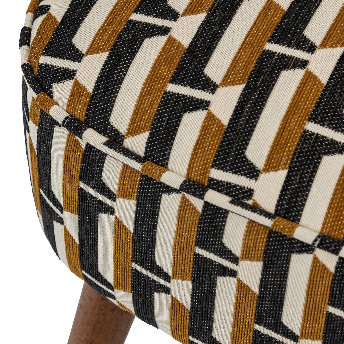 Atmosphera - Fauteuil Chiara beige et noir - Atmosphera Créateur d'intérieur - Image 5
