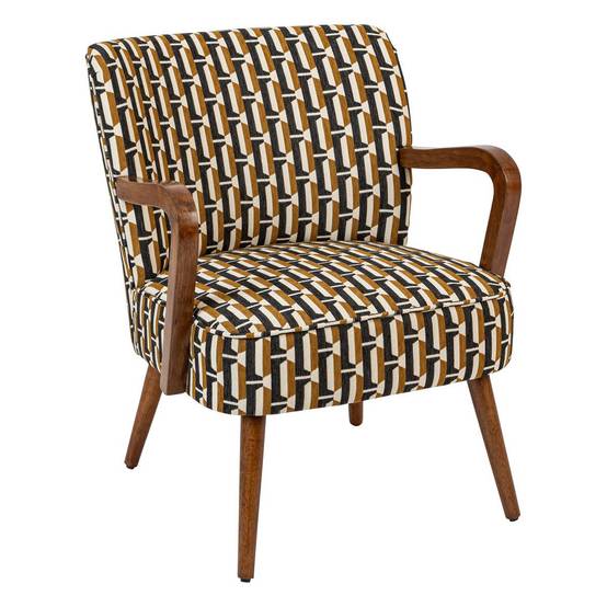 Atmosphera - Fauteuil Chiara beige et noir - Atmosphera Créateur d'intérieur - Image 2
