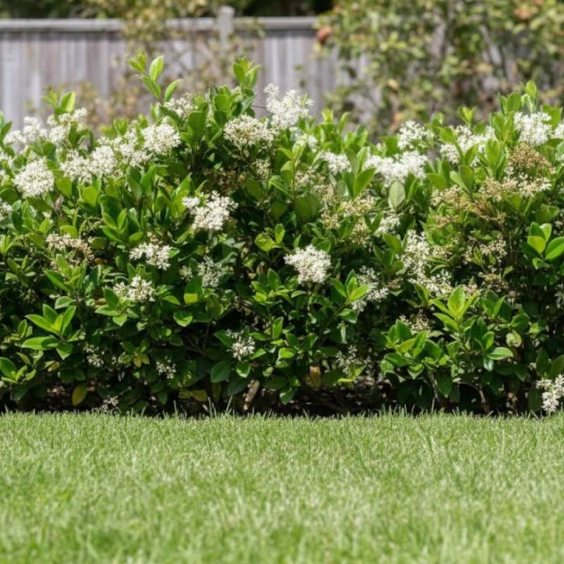 Troène du Japon, Ligustrum à fleurs Blanche - feuillage Persistant - Pot de 15L - 100/120 cm-  hauteur à maturité De 1,50 m à 2,00 m - Imagen 3