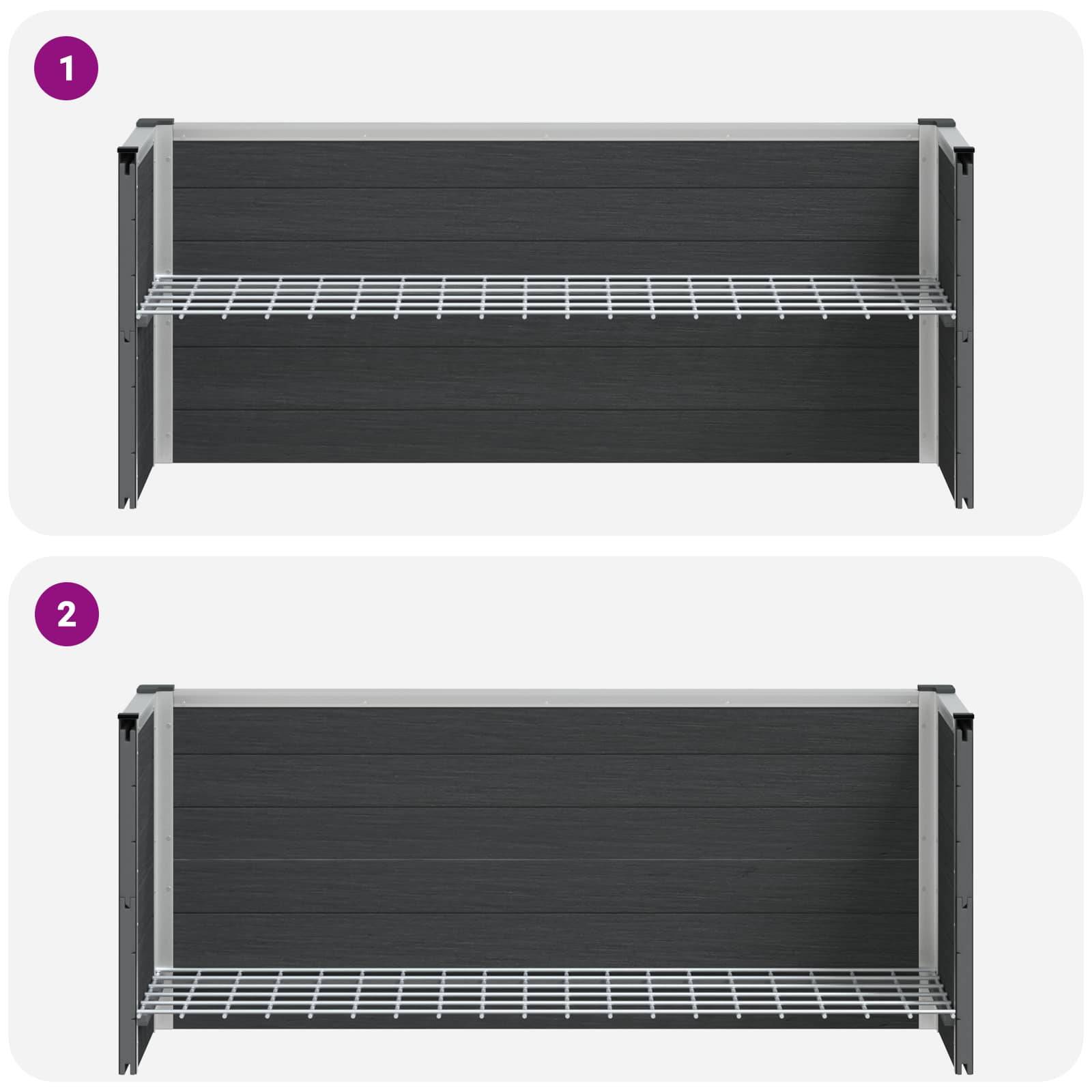 Prolenta Premium - Jardinière aluminium gris 100 x 30 x 42 cm - Prolenta premium p356.3 - Image 9