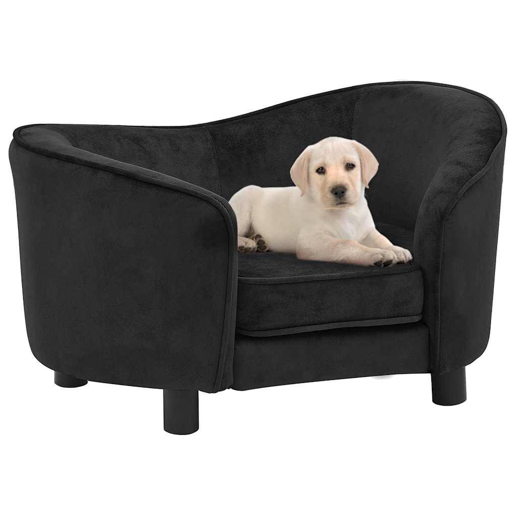 Vidaxl - Canapé pour chien Noir 69x49x40 cm Peluche vidaXL 171021 - Imagen 1