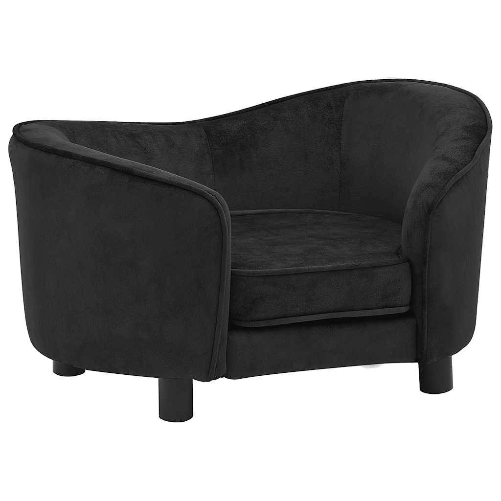 Vidaxl - Canapé pour chien Noir 69x49x40 cm Peluche vidaXL 171021 - Imagen 2