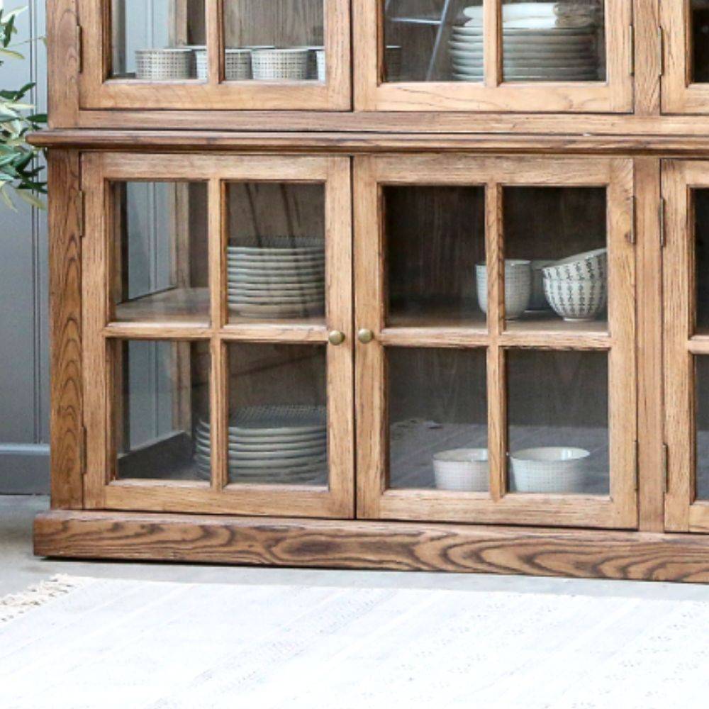 Chemin De Campagne - Meuble armoire vitrine en bois marron et verre 220 x 55 x 195 cm Chemin de campagne - Imagen 4