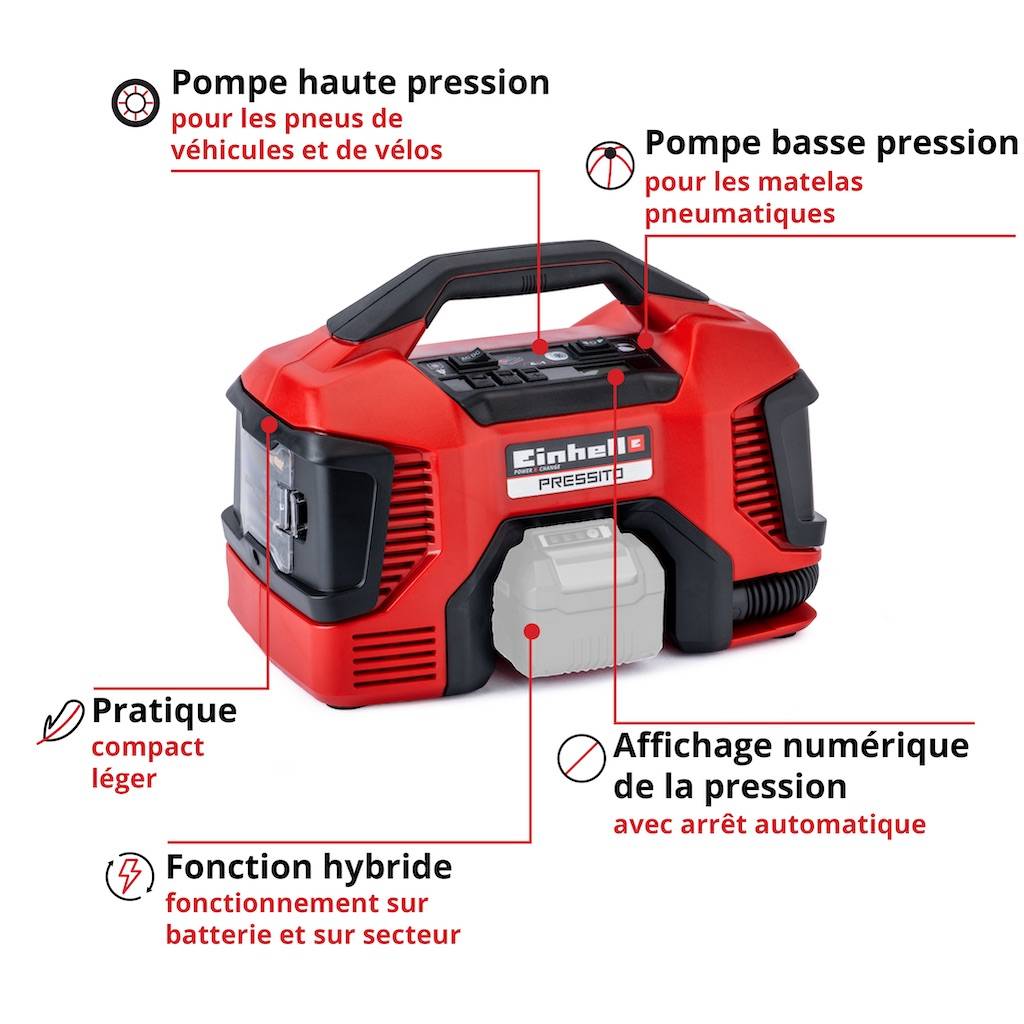 Einhell - Compresseur hybride TE-AC 18/11 LiAC - Solo Einhell - Image 2