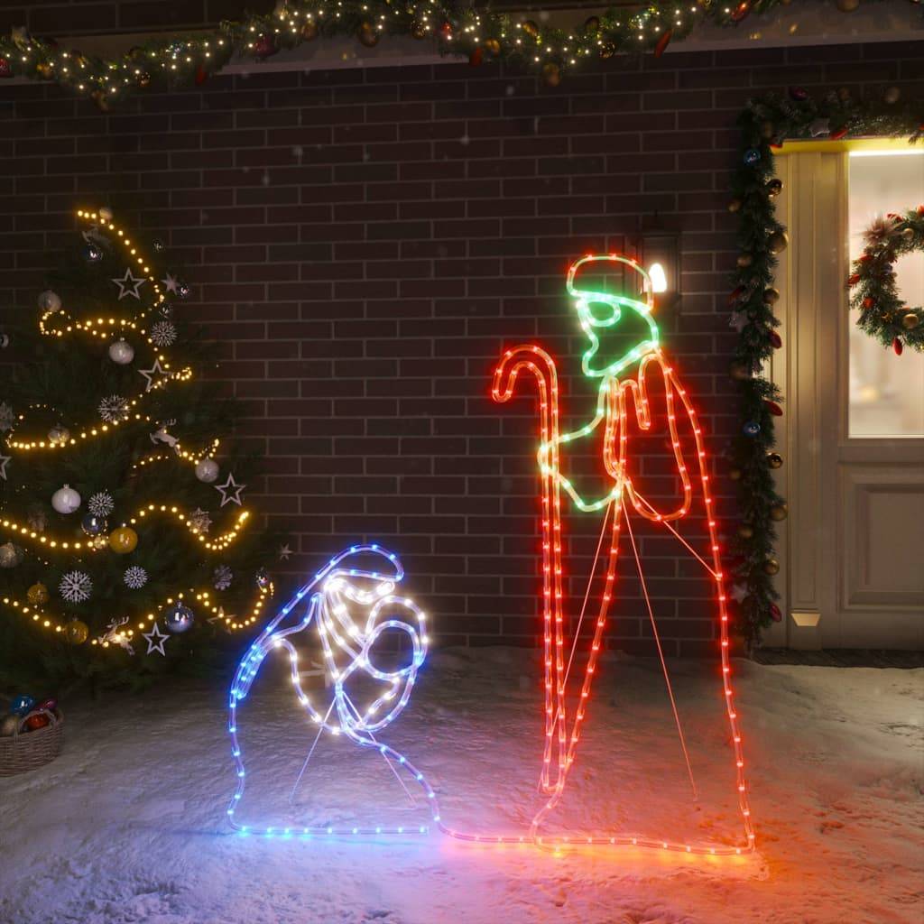 ComfortXL - Figurine Noël Lumineuse Marie et Joseph 264 LED Déco Crèche Jardin Multicolore – ComfortXL Outdoor Living - Image 1