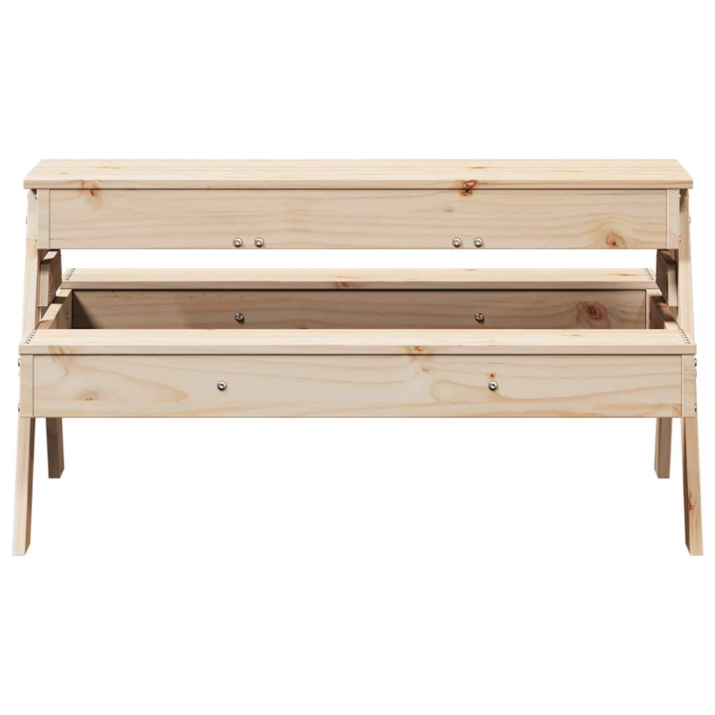 Table de pique-nique avec bac à sable pour enfants bois massif de pin 99,5 x 105 x 52 cm, Poids :19kg - PANGIVO - Image 5