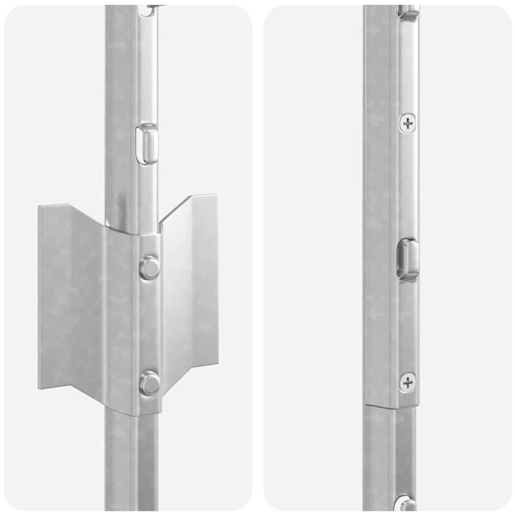 Poteau de clôture Acier Argenté 200 x 8,5 x 1,6 cm, Poid :6.88kg - PANGIVO - Image 6