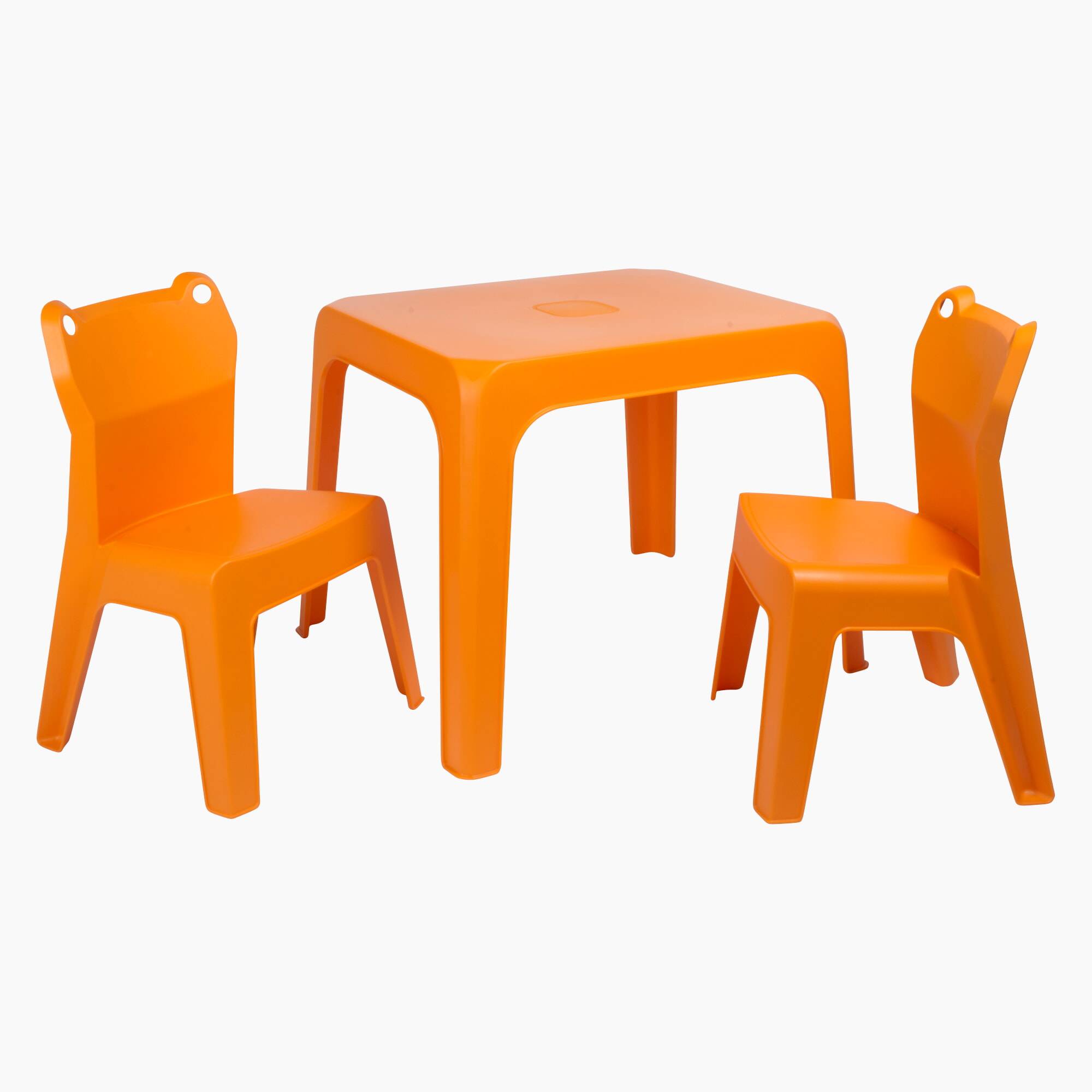 Set 2+1 chaises-table pour enfants intérieur, extérieur orange JAN FROG garbar - Image 1