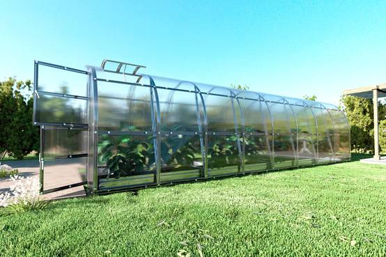 Serre KLASIKA SLIM 2 x 8 m (16 m²) , 6 mm avec revêtement en polycarbonate - Image 2
