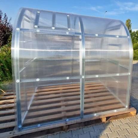 Serre KLASIKA SLIM 2 x 8 m (16 m²) , 6 mm avec revêtement en polycarbonate - Image 8