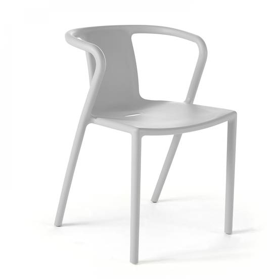 Oviala - Lot de 4 chaises en plastique blanc Berlin - Oviala - Image 2