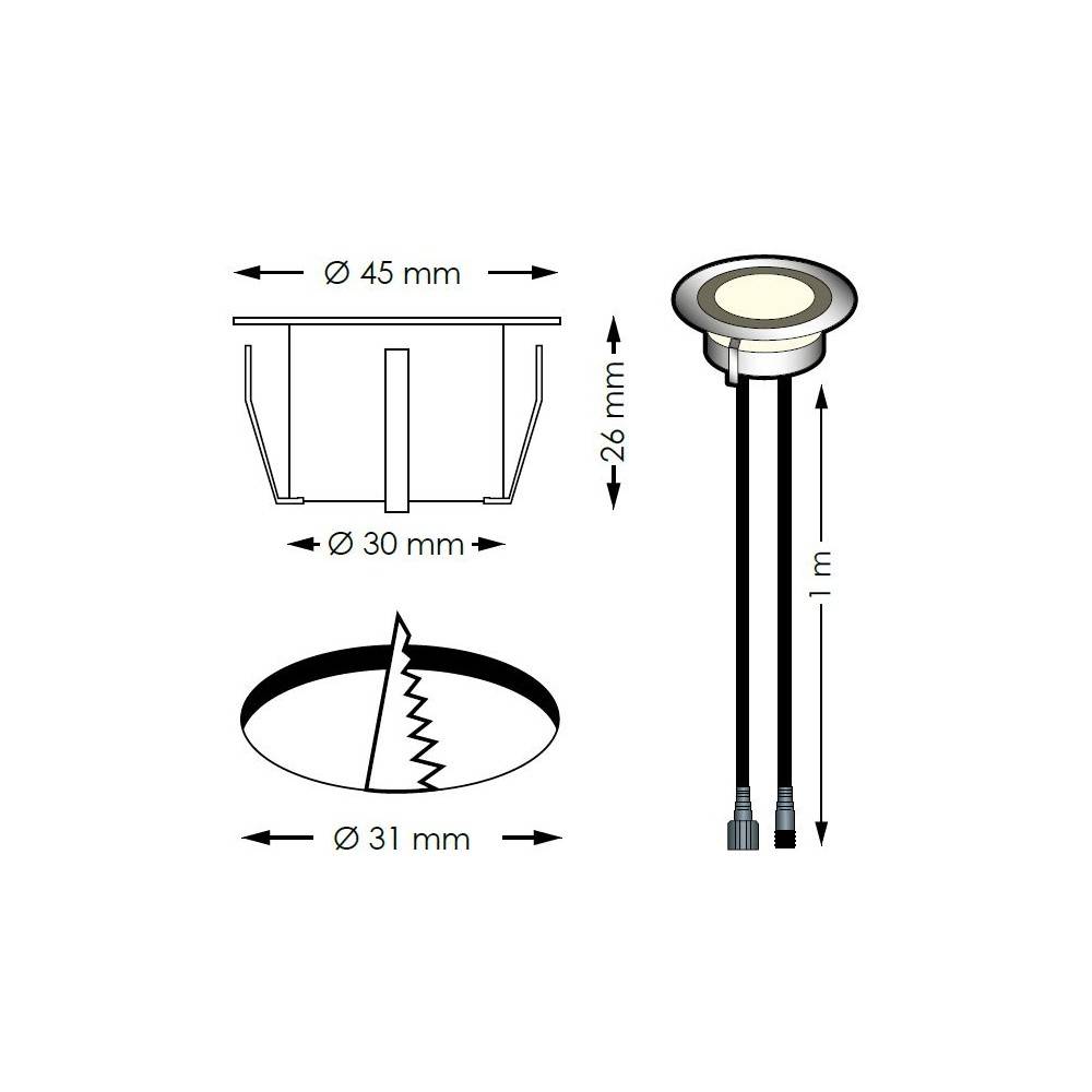 Decklinea - 10 Spots LED à Encastrer - RGB - Telecommande + Transformateur 30W - SOFIA - Plug & Play - Dimmable - Imagen 2
