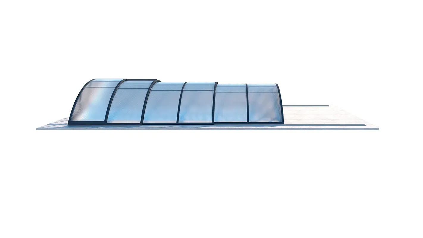Altanka - Abri de piscine Orbit - 6,47x3,50 m - polycarbonate alvéolaire 8 mm - Couleur Ral7016 Graphite - ECO101 - Imagen 5