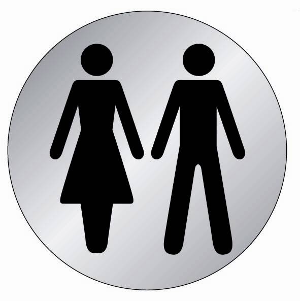Novap - Plaque signalétique en Aluminium brossé ''Toilettes H/F'' D.75mm - NOVAP - 4383019 - Image 1