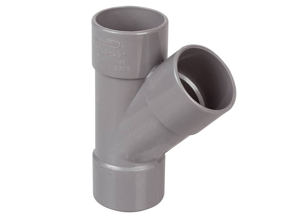 Culotte PVC double femelle 45° D40 - WAVIN - 3026032 - Image 2