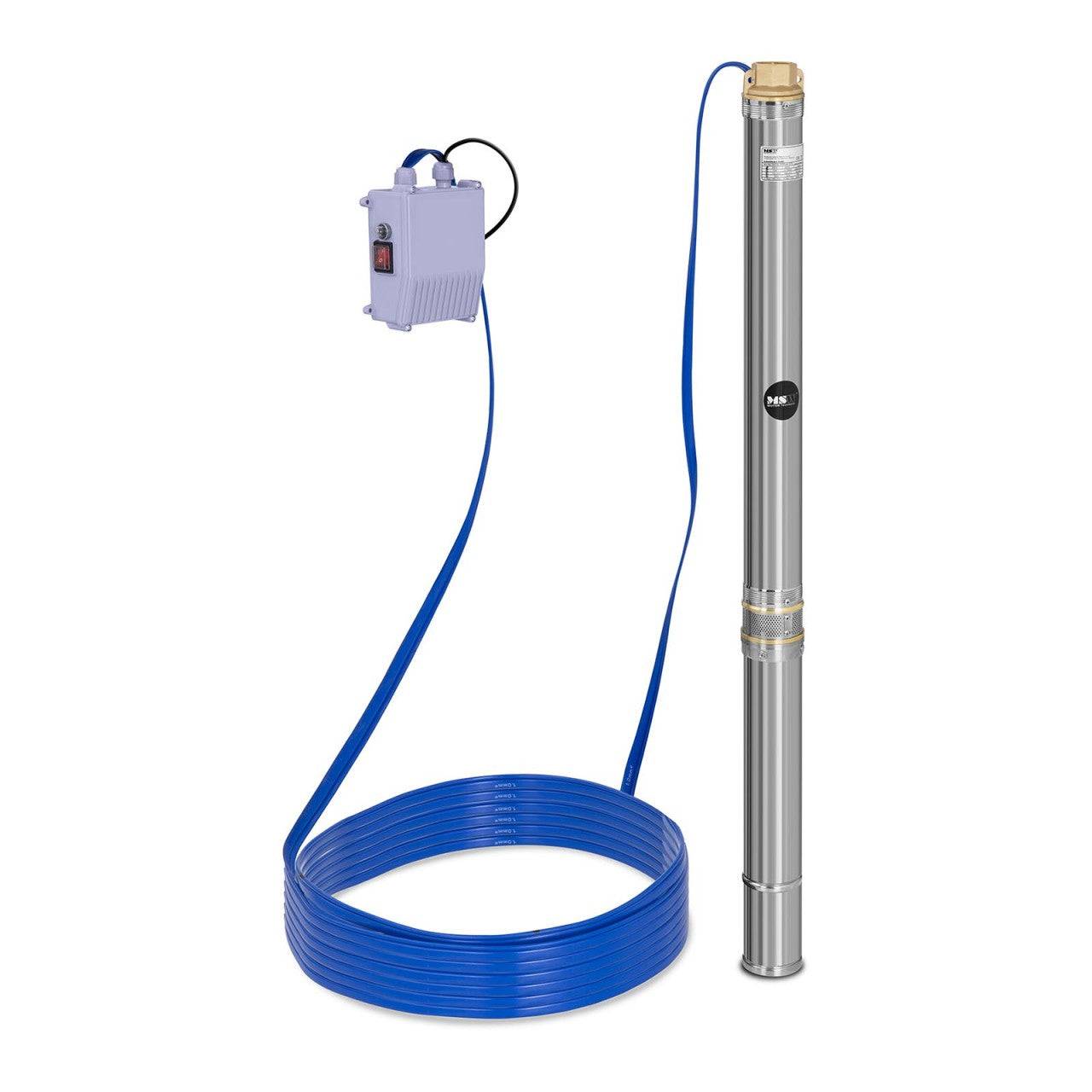 Helloshop26 - Pompe immergée pompe de puits submersible refoulement - 3 800 L/h - 550 Watts - acier inoxydable - Imagen 1