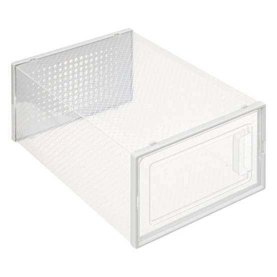 Lot de 4 Boîtes Range-Chaussures "Stak" 33cm Transparent - Image 2