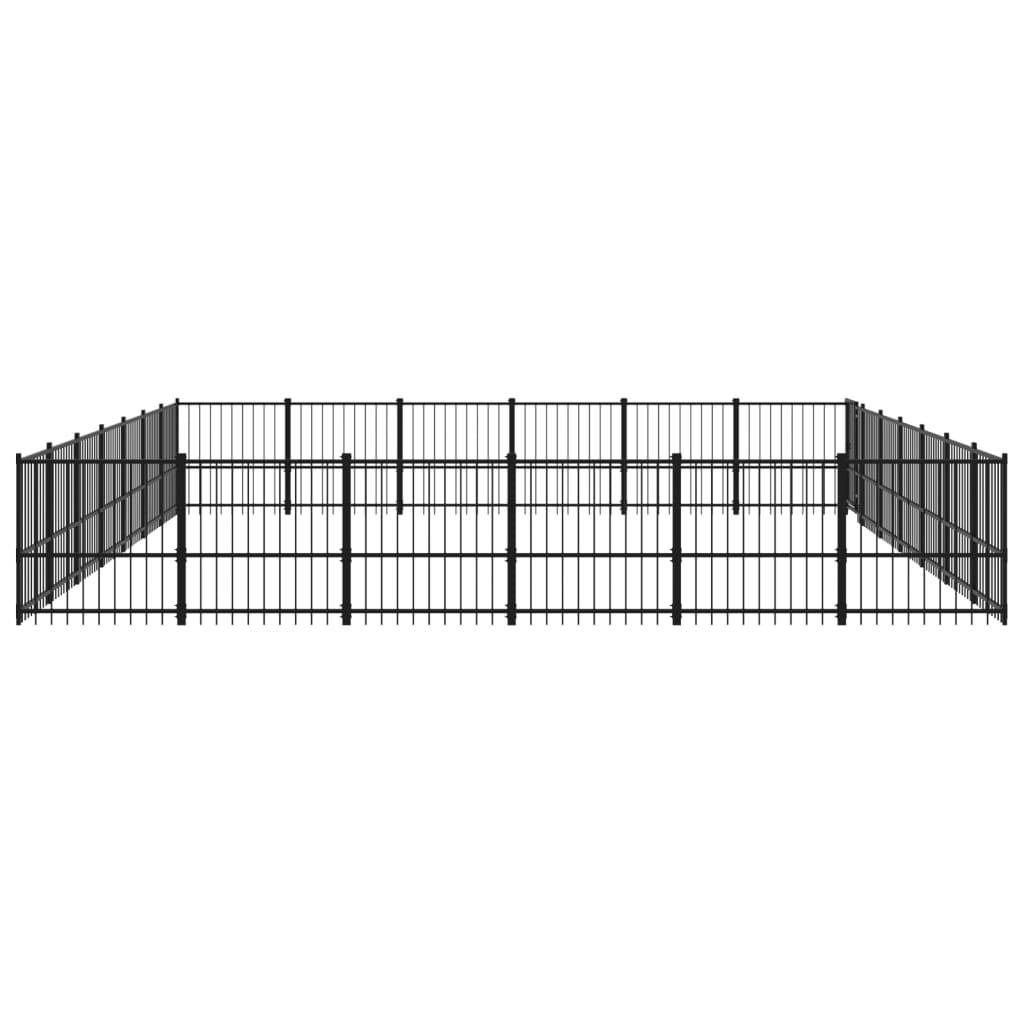 Vidaxl - Chenil d'extérieur pour chiens Acier 39,52 m² vidaXL 3124644 - Imagen 5