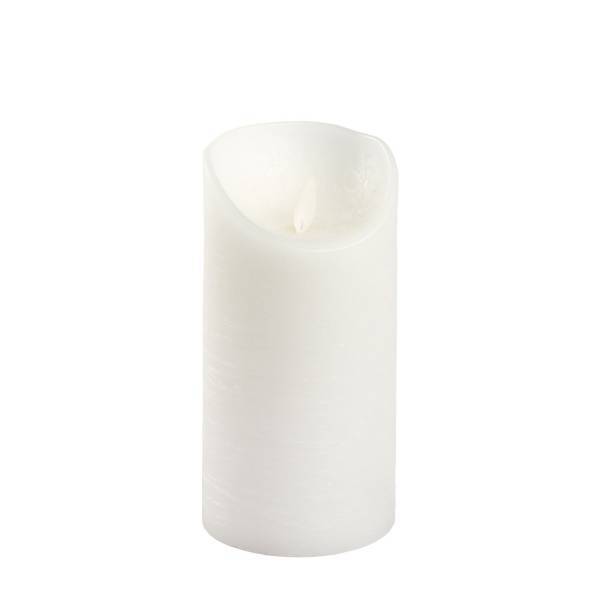 Lotti - Bougie LED flamme oscillante cire rustique blanche à piles H15cm Timer Blanc chaud Lotti - Imagen 4