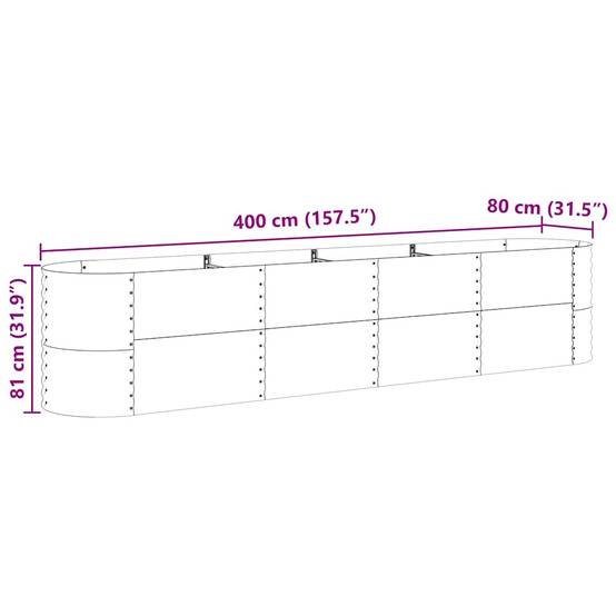 ComfortXL - Très Grand Potager sur Pieds Acier Marron 400x80cm, Bac de Jardinage Haut pour Cultures – ComfortXL Outdoor Living - Image 10